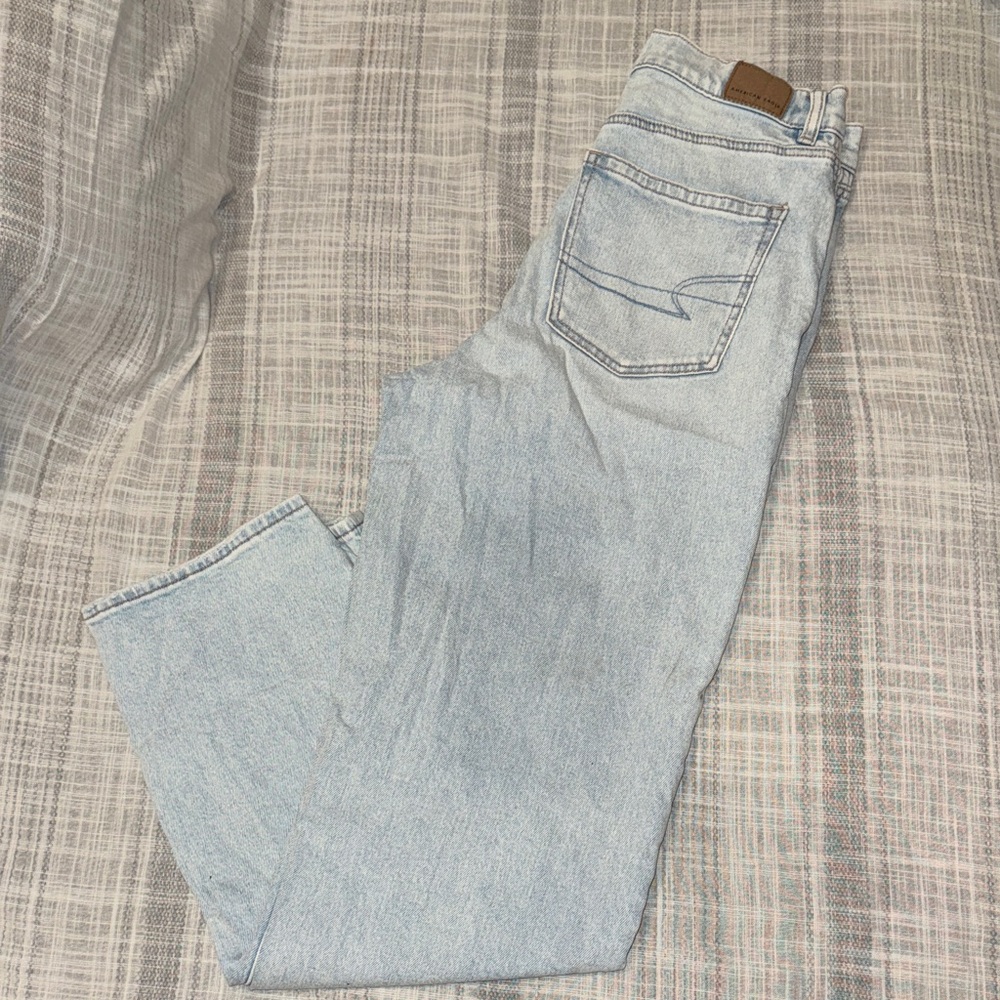American Eagle Straight-Leg Jeans - Light Blue